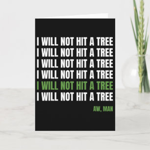 Funny Disc Golf Tee Frisbee Golf Humour, Hit A Tre Card