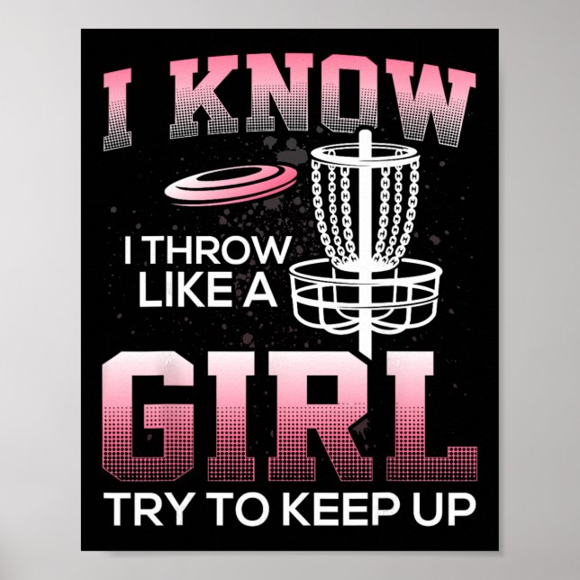 Funny Disc Golf Tee Gifts For Disc Golfers Frisbee Poster (Front)