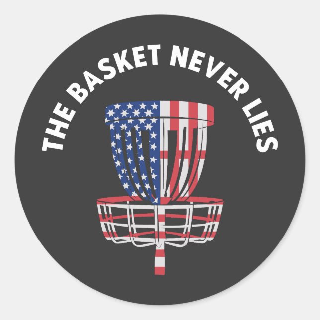 Funny Disc Golf Ultimate Frisbee Lover Classic Round Sticker (Front)