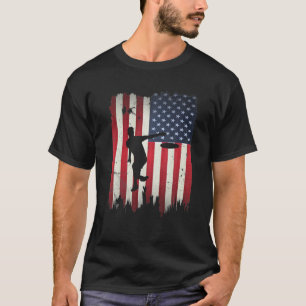 Funny Disc Golf USA American Flag 4Th Of July Gift T-Shirt