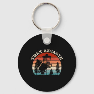 Funny Disc Golfer Gifts Outdoor Sports Stupid Tree Key Ring