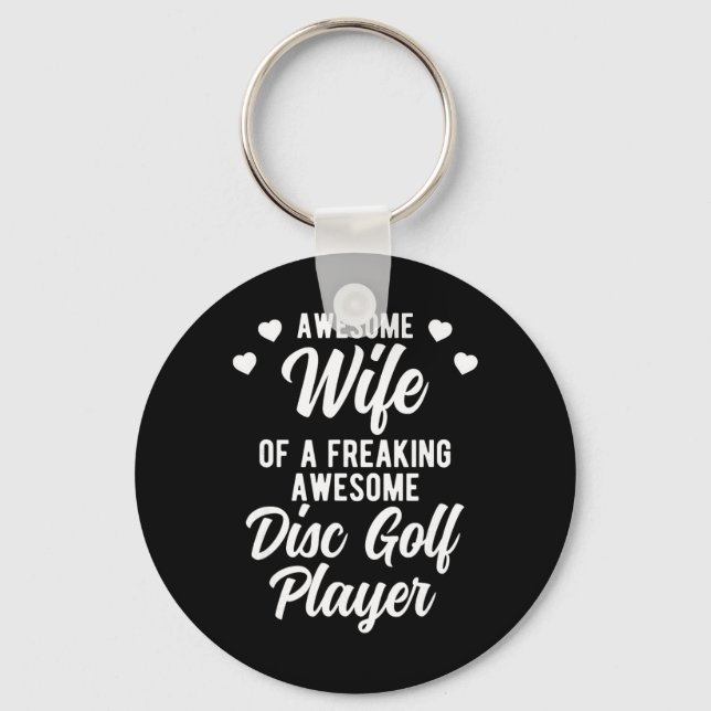 Funny Disc Golfer Husnd Gift For Disc Golf Player  Key Ring (Front)