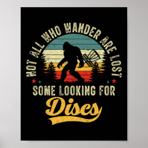 Funny Disc Golfing Bigfoot Disc Golf Bigfoot Sasqu Poster