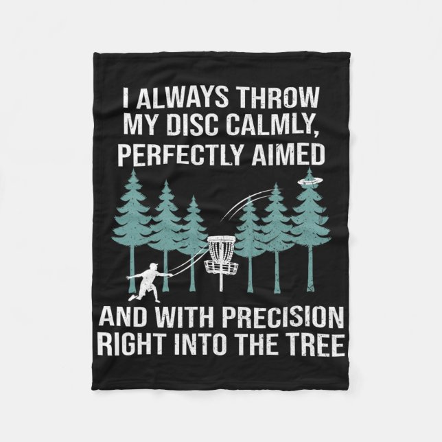Funny Disc Golfing Frolfing Joke With Disc Golf Tr Fleece Blanket (Front)
