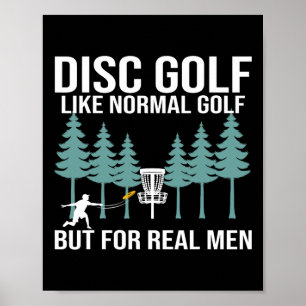 Funny Disc Golfing Frolfing Joke With Disc Golf Tr Poster