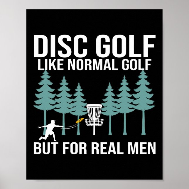 Funny Disc Golfing Frolfing Joke With Disc Golf Tr Poster (Front)