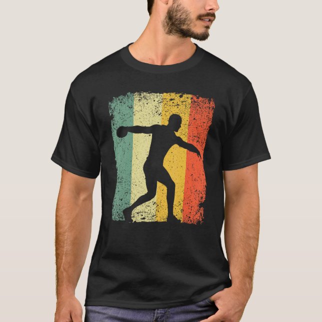 Funny Discuss Throwing Design Discuss Throw Track  T-Shirt (Front)