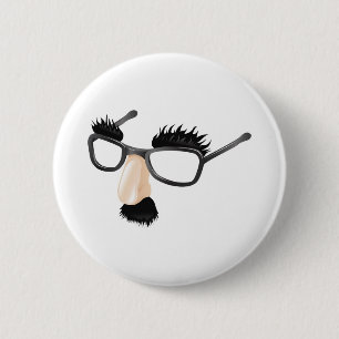 Funny disguise illustration 6 cm round badge