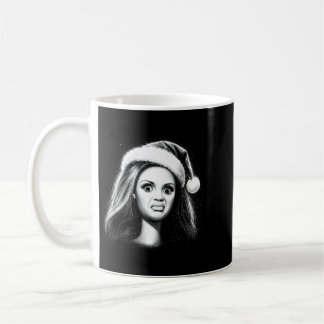 Funny Disgusted Doll Face Vintage Christmas Santa Coffee Mug