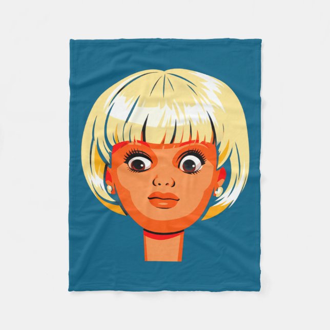 Funny Disgusting Doll Face Meme Premium Tri-blend  Fleece Blanket (Front)