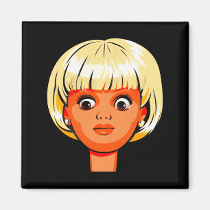 Funny Disgusting Doll Face Meme Premium Tri-blend Magnet