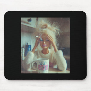 Funny Disgusting Doll Face Meme Smoking Sad Sarcas Mouse Mat