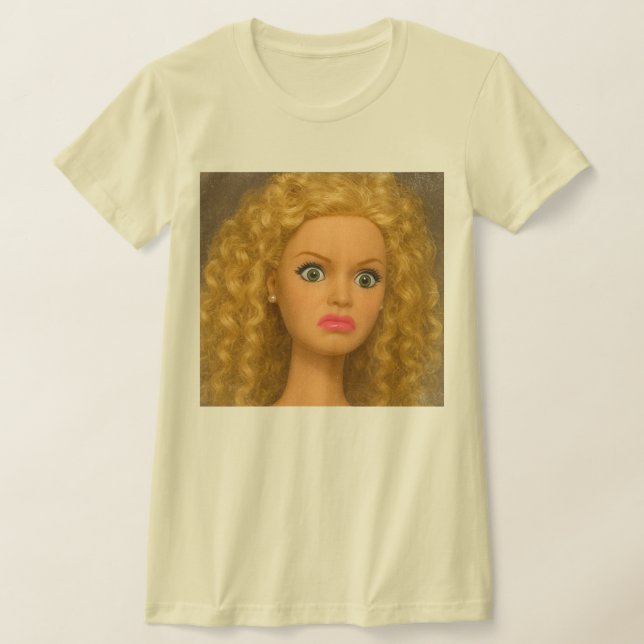 Funny Disgusting Doll face Meme  T-Shirt (Laydown)