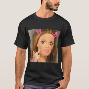 Funny Disgusting Doll Face Meme T-Shirt