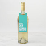 Funny distance learning gift bottle tag<br><div class="desc">Want to know what this wine pairs well with? Distance learning. A pandemic isn't necessarily funny (and neither is coping with alcohol), but finding the humor is always a good idea. Whether you're a teacher or a parent or an of-age college student. Anything goes on this hilarious customizable wine tag!...</div>