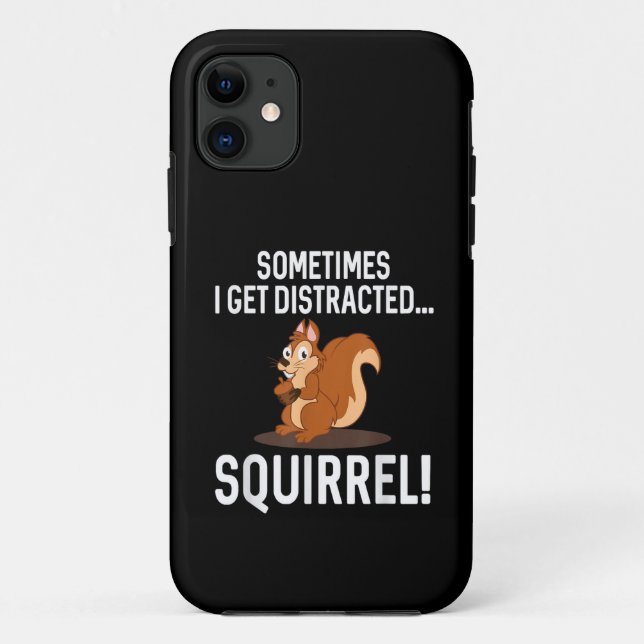 FUNNY DISTRACTED SQUIRREL Animal Zoo Farm Case-Mate iPhone Case (Back)