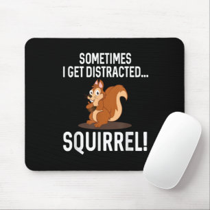 FUNNY DISTRACTED SQUIRREL Animal Zoo Farm Mouse Mat