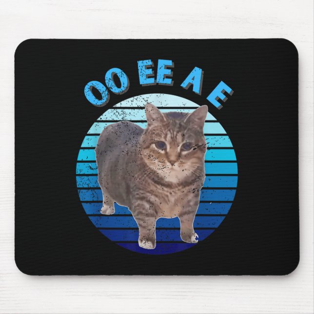 Funny Distressed Oiia Cat Spinning Cat Oi Oi Uiiaa Mouse Mat (Front)