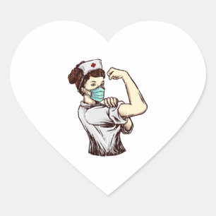 Funny Distressed Retro Vintage Nurse Anaesthetist Heart Sticker