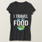 Funny Distressed Vintage I Travel For the Food