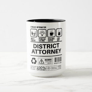 Funny District Attorney Handling Information Mug