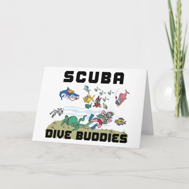 Funny Dive Buddy SCUBA Dive Buddy Card (Front)