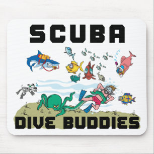 Funny Dive Buddy SCUBA Dive Buddy Mouse Mat