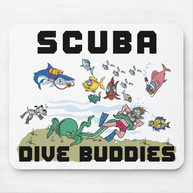 Funny Dive Buddy SCUBA Dive Buddy Mouse Mat (Front)