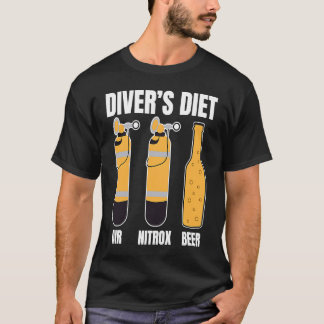 Funny Diver Diet Beer Diving Water Sports T T-Shirt