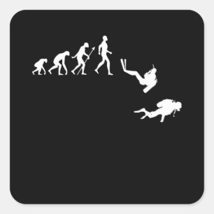 Funny Diver Gift for Diving & Water fans Square Sticker