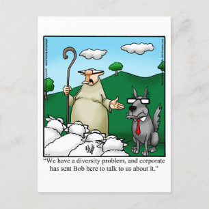 Funny Diversity Humour Postcard