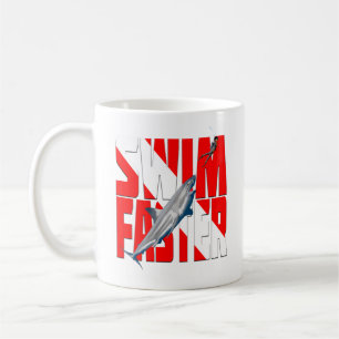 Funny Diving Swim Faster Coffee Mug