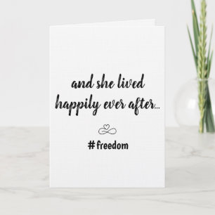 Funny Divorce Card Divorced AF Finally Free Humour