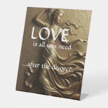 Funny Divorce Decor for Women Luxury Gold Acrylic