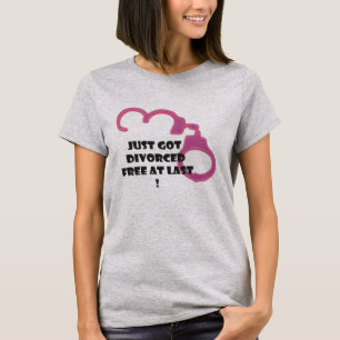 Funny Divorce free at last with open neon pi T-Shirt