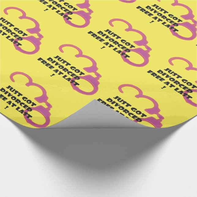 Funny Divorce free at last Wrapping Paper (Corner)