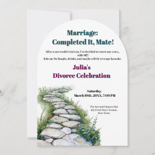 Funny Divorce Freedom Cheers to New Beginnings Invitation