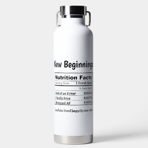 Funny Divorce Humour Finally Free AF New Beginning Water Bottle