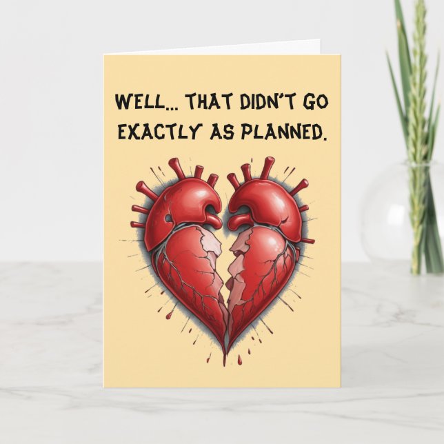 funny Divorce Humour for a Fresh Start Thank You Card (Front)