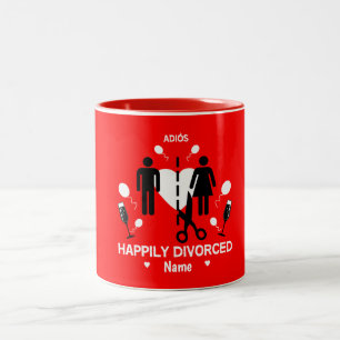 Funny Divorce Party Two-Tone Coffee Mug