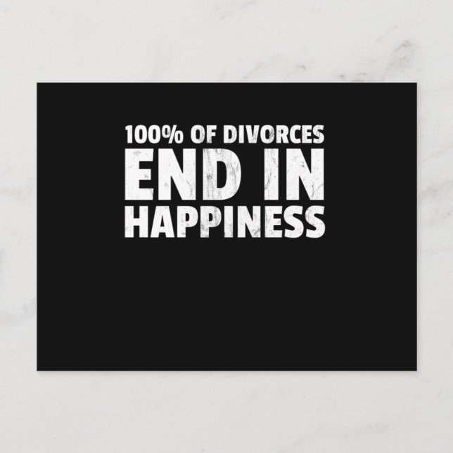 Funny Divorce Quote Design Gift For Divorce Party Postcard (Front)