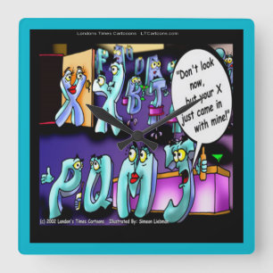 Funny Divorce Square Wall Clock