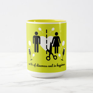 Funny Divorce Survivor Sympathy Two-Tone Coffee Mug