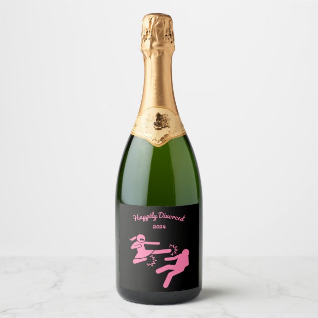 Funny Divorce Sympathy Gifts  Sparkling Wine Label (Front)