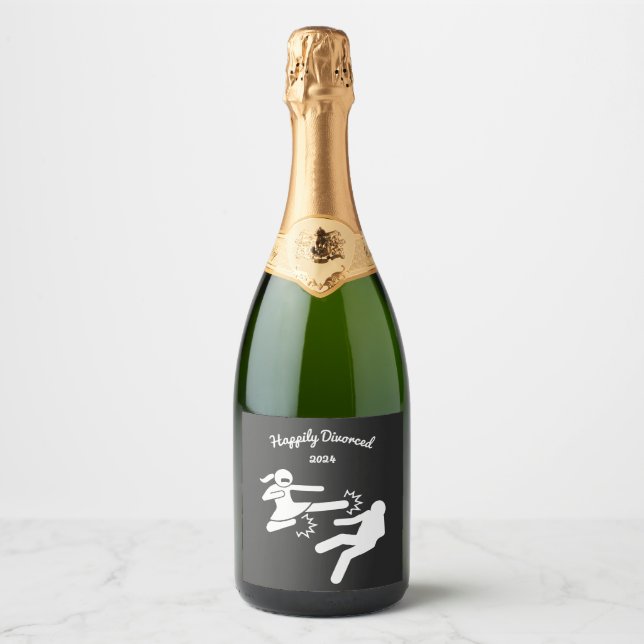 Funny Divorce Sympathy Gifts  Sparkling Wine Label (Front)