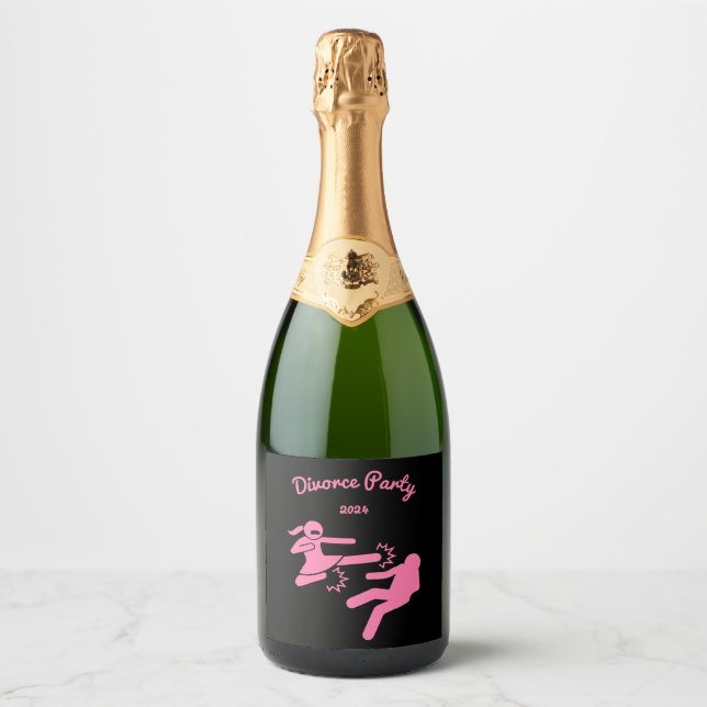 Funny Divorce Sympathy Gifts  Sparkling Wine Label (Front)