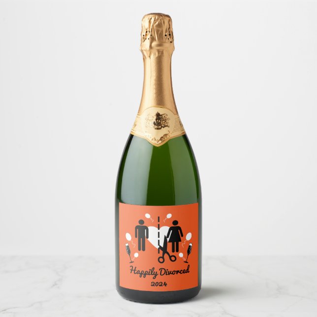 Funny Divorce Sympathy Gifts  Sparkling Wine Label (Front)