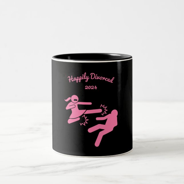 Funny Divorce Sympathy Gifts  Two-Tone Coffee Mug (Center)