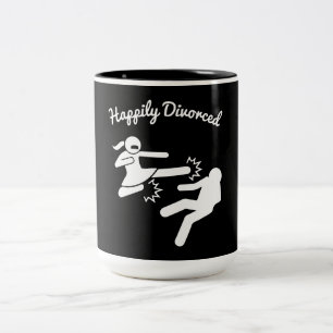 Funny Divorce Sympathy Gifts  Two-Tone Coffee Mug