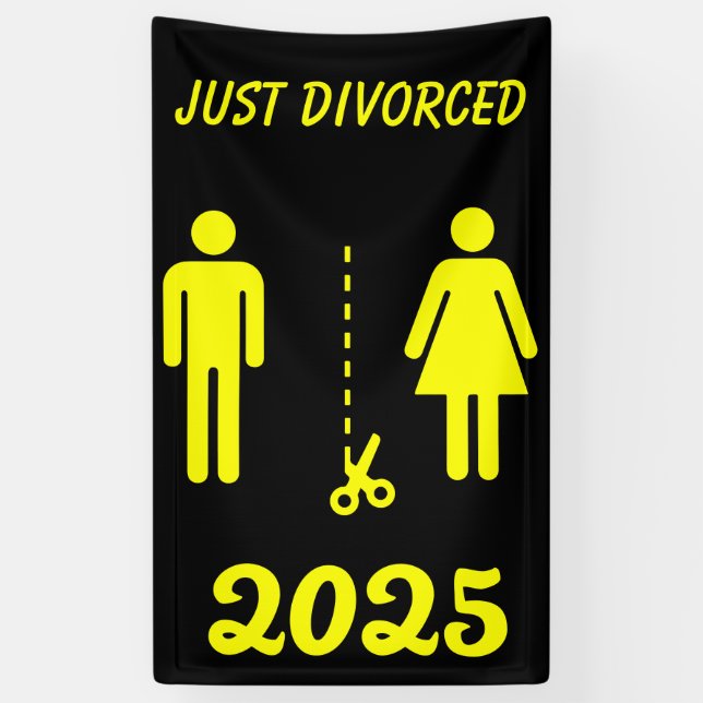 Funny Divorce Sympathy Party Banner (Vertical)